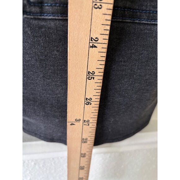 Free People Bo Denim Shirt Dress Midnight Black Button Down Long Sleeve - Picture 10 of 13